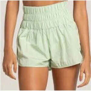 Free People Movement TheWay Home High Rise Shorts Smocked Waistband Lightweight